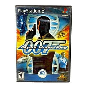 007 Agent Under Fire Sony Playstation 2 Black Label 2001 EA Games Tested